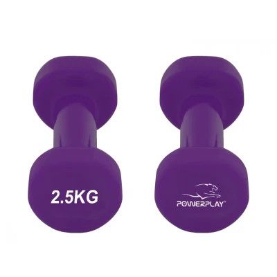 Гантель PowerPlay вінілові 4125 Achilles 2 х 2.5 кг Фіолетові (PP_4125_2.5kg_2in) | Зображення 4