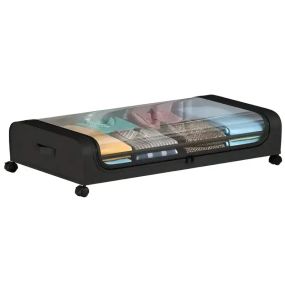 Контейнер для хранения под кроватью Festiwell с колесиками. Подкроватный органайзер из пластика (Festiwell)