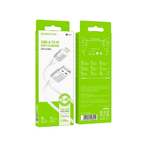 Кабель для зарядки телефона. USB Borofone BX101 Creator Lightning 2.4A | Зображення 2