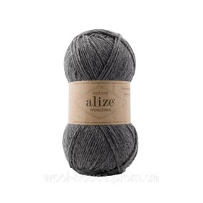 Шкарпеткова пряжа Alize Wooltime, темно-сірий меланж 182