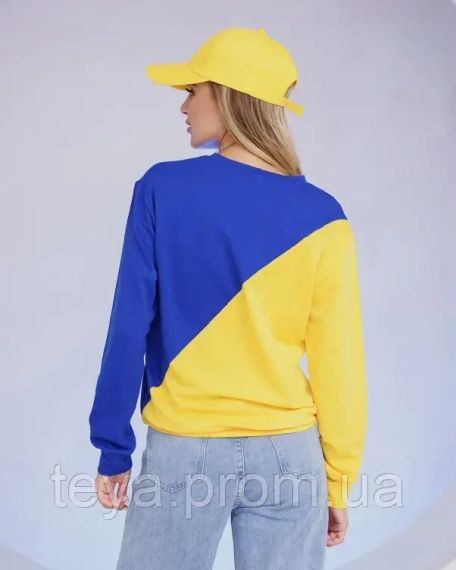 Толстовка цвет желтый/голубой размеры S, XL, L, M FI_005914 | Зображення 1