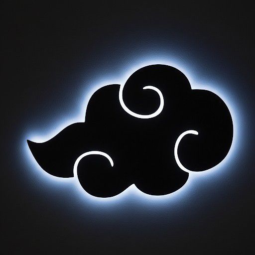 Панно декоративне картина на стіну Хмара Акацукі LED підсвітка 16 кольорів телефон 400х260 acr-p000242 | Зображення 1