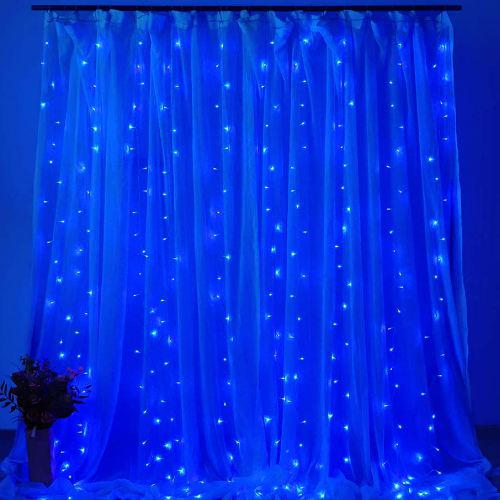 Світлодіодна гірлянда завіса (водоспад) 300 Led 3*3м синя 220V CW-GW-300L33VWFBL ColorWay | Зображення 6