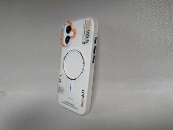 Чохол для iPhone 16 / Айфон 16 RbooT, магнітний чохол MagSafe, захисний, білий | Зображення 1