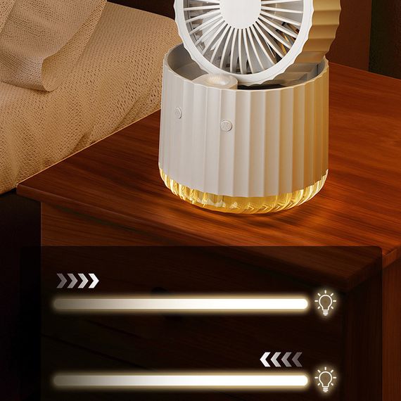 Настільний вентилятор Rapid Cooling 3in1 з водяним охолодженням і підсвічуванням 1200 mAh White | Зображення 6