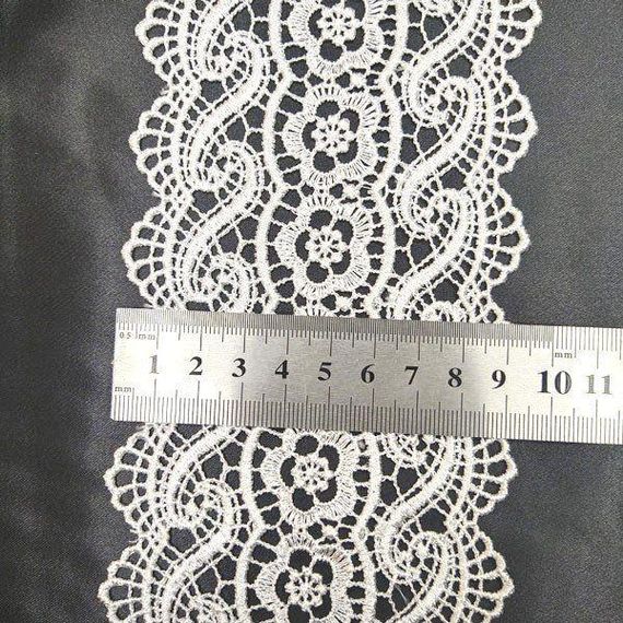 (1 метр) Мереживо макраме  9 см колір - білий (27 м-Y11487-1) | Зображення 3