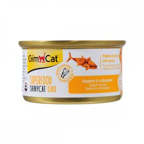 Корм вологий GimCat Shiny Cat Superfood для котів з тунцем та гарбузом 70 г