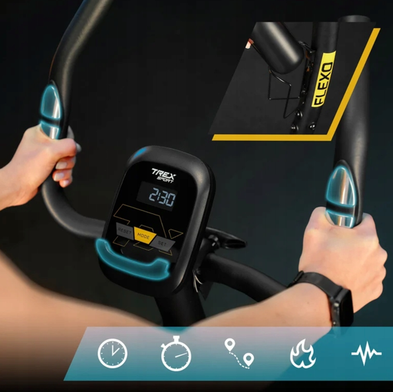 Велотренажер Trex Sport TX-450MB FLEXO магнітний сірий | Зображення 5