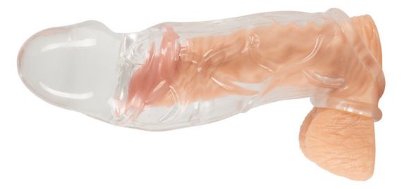 Насадка на пеніс Crystal Clear Penis Sleeve wit Sex Aura | Зображення 6
