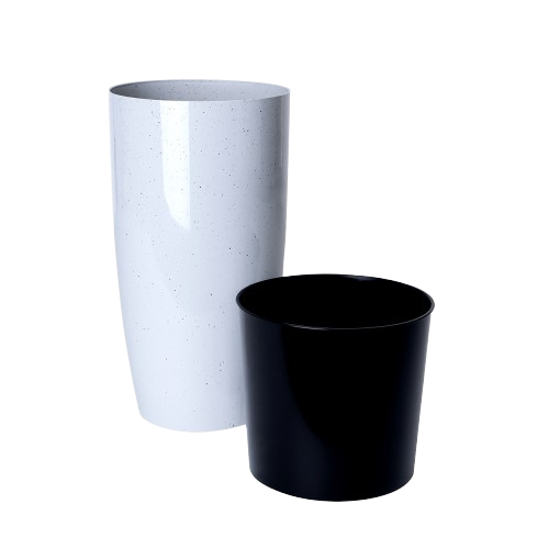 Вазон Альфа 16*30см Stone (світлий бетон) Алеана