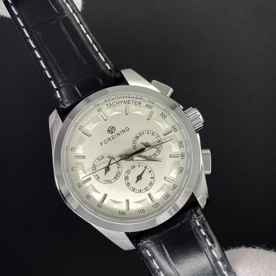 Forsining 6625 Silver-White Leather | Зображення 1