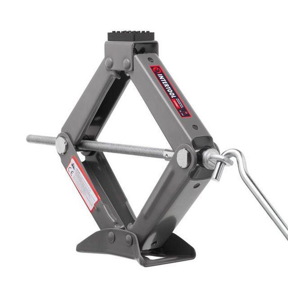 Домкрат механічний ромбоподібний 1т., гумовий упор., 92-340 мм INTERTOOL GT0180 | Зображення 4