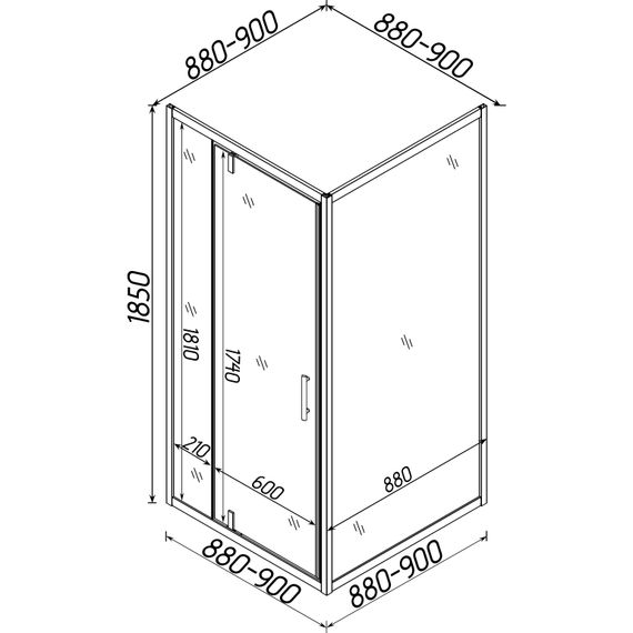 Душова кабіна BRAVO MORAVA N90FS | Зображення 1