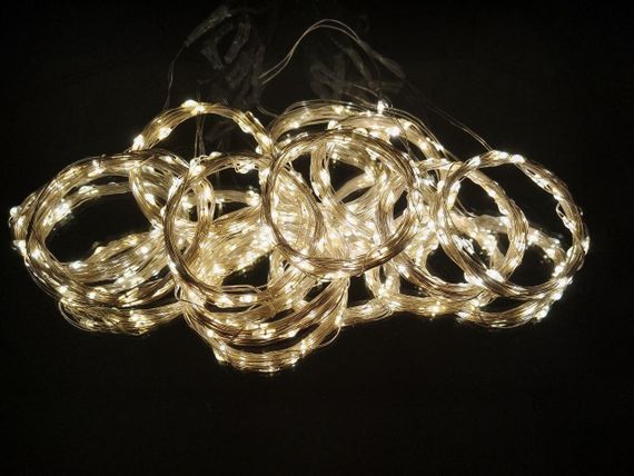 Гірлянда штора 3x3 метри, 300LED, "світлодіодні краплі" від USB, теплий білий колір, 8 режимів + пульт | Зображення 2