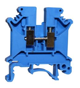 Клема КНГ-UK5 41А 0.2-4мм2 гвинтова синя набірна на DIN-рейку без маркера без кришки Ny95506250