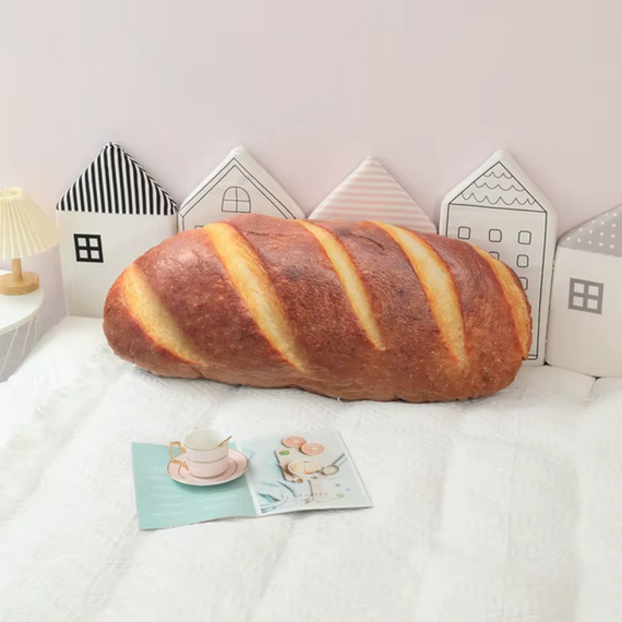 М'яка іграшка-подушка "Батон" 40 см, унікальний сувенір-декор для дому | Зображення 2
