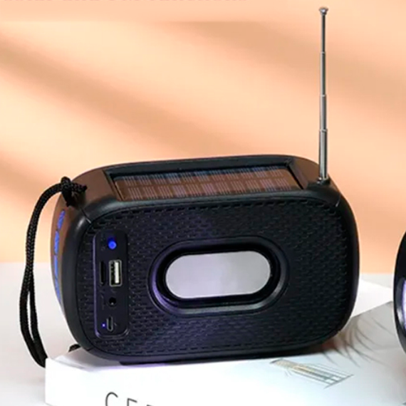 Портативная колонка TG 632 c функцией громкой связи, радио, фонарь, солнечная батарея, синяя | Зображення 1