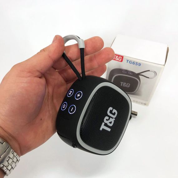 Портативна Bluetooth-колонка TG659 із ремінцем. WX-455 Колір: чорний | Зображення 4