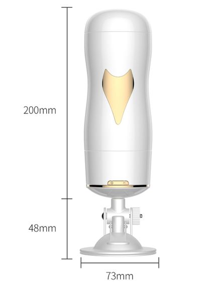 Мастурбатор із двома входами на присосці Boss Series: Vibrating Masturbation Cup White, BS6300055 Sex Aura | Зображення 9