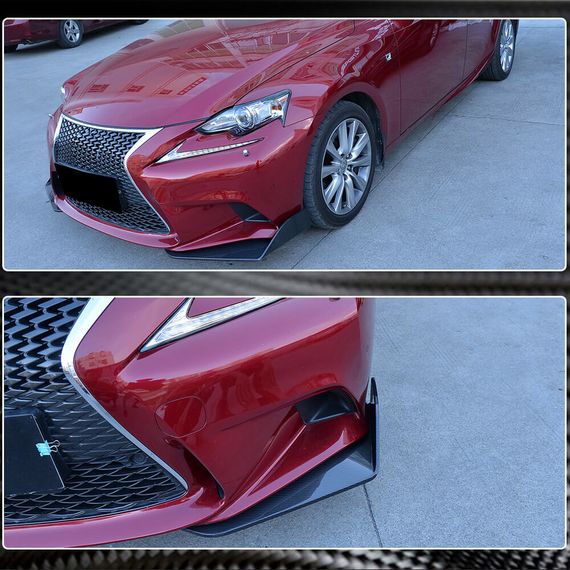 Накладки на передній бампер Flap (для F-Sport 2013-2016, Карбон) для Lexus IS 2013- рр | Зображення 3
