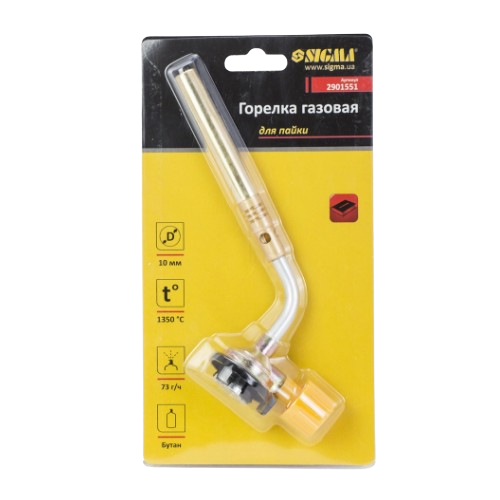 Пальник газовий для пайки з п'єзо d10мм SIGMA | Зображення 3