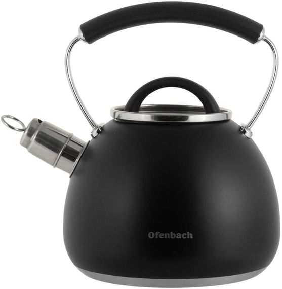 Чайник Ofenbach Magic Kettle 2.5л зі свистком та скляною кришкою, чорний | Зображення 2