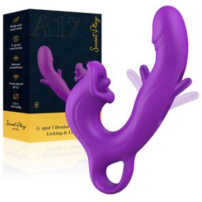Вібратор - Erospace Sweet Play G-Spot Vibrator With Clitoral Licking & Flapping A17 Sex Aura