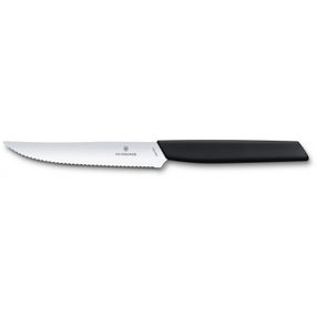 Кухонный нож Victorinox Swiss Modern SteakPizza 12 см Serrated Black (6.9003.12W)