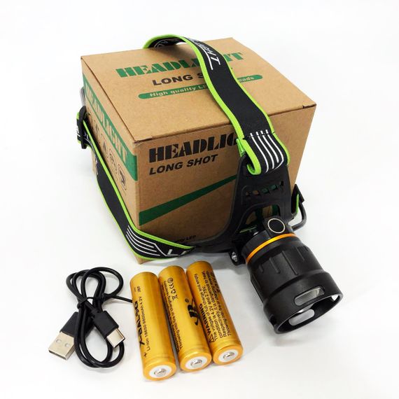 Світлодіодний ліхтар з кріпленням на голову Bailong, Наголовний ліхтар, Ліхтарик налобник GI-59 | Зображення 2