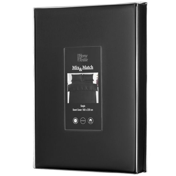 Підковдра Ardesto Mix&Match Premium, 160х220см, 100% бавовна, сатин, чорний (ART1622DVL) | Зображення 5