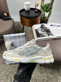 Кроссовки ASICS Gel-NYC Grey Silver Yellow (замша , текстиль) весна / лето / осень