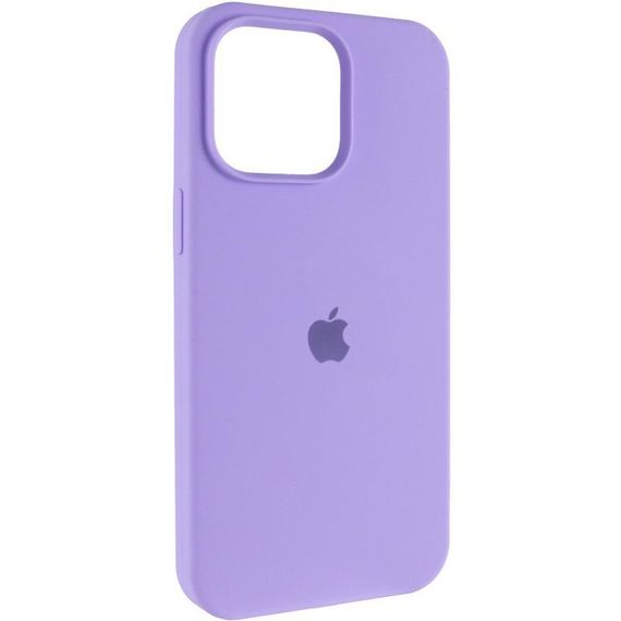 Чохол Silicone Case (AA) Logo with MagSafe для Apple iPhone 14 (6.1") Бузковий / Dasheen