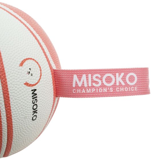 Іграшка для собак Misoko&Co Basketball Ball, 15 см, біло-рожевий | Зображення 1