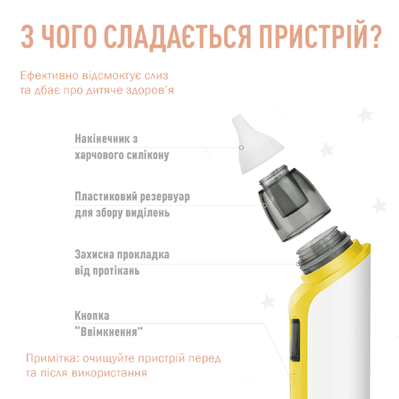 Назальный аспиратор MEDICA+ Nose Cleaner 6.0 Yellow | Зображення 1