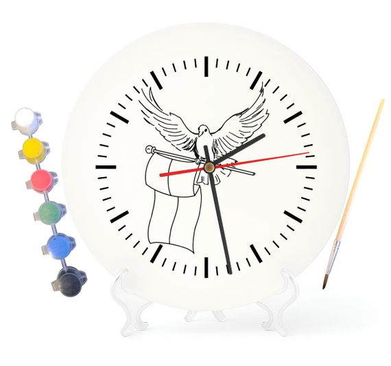 Дитячий набір для творчості годинник розмальовка Голуб миру 30 см (Г0164)