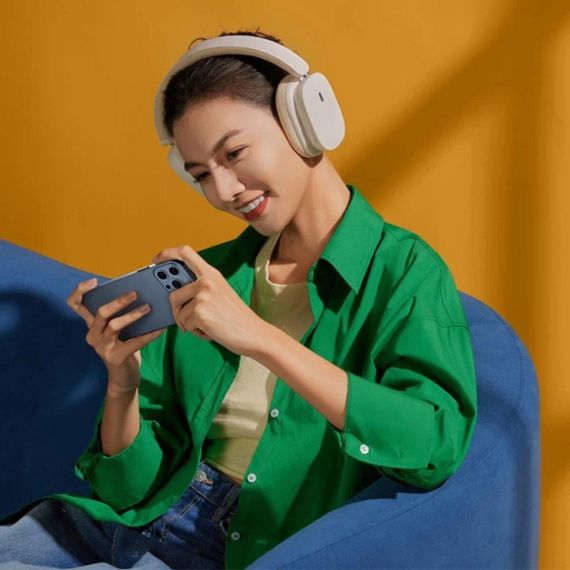 Бездротові навушники Baseus Bowie H1 Noise-Cancelling Wireless Headphones Rice White | Зображення 6