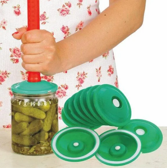 Вакуумні кришки для консервації та тривалого зберігання продуктів