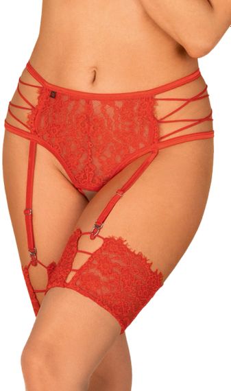 Пояс для панчох Obsessive Rediosa L/XL