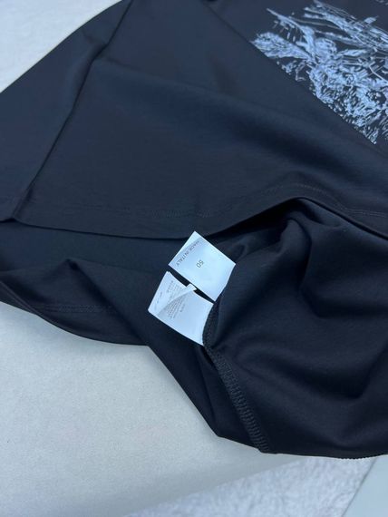 Футболка чоловіча Brunello Cucinelli чорного кольору з принтом Solomeo f715 | Зображення 4