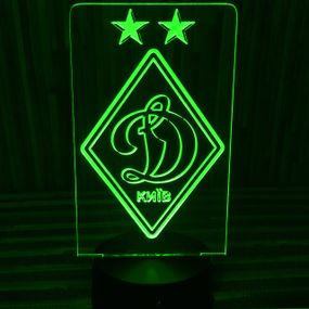 Акриловий світильник-нічник ФК Динамо зелений tty-n000158
