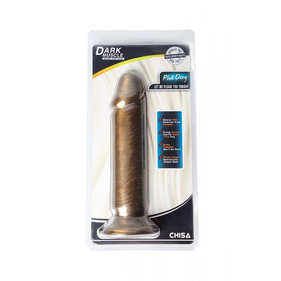 Фаллоимитатор реалистичный гигантский Chisa Dark Muscle на присоске, золотой sexstyle | Зображення 6
