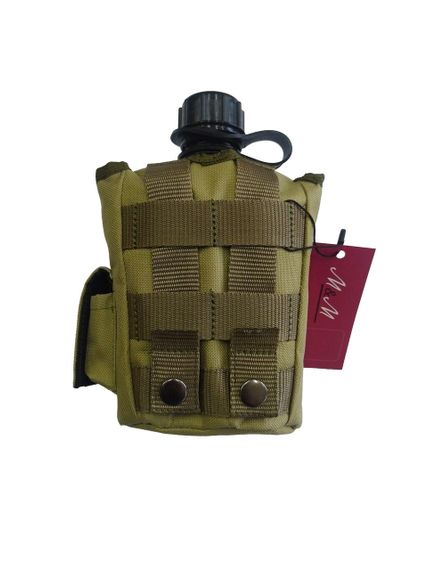 Фляга пластикова М&М 1000 мл Чорна в чохлі Вид 1 Coyote Койот (213569) | Зображення 3