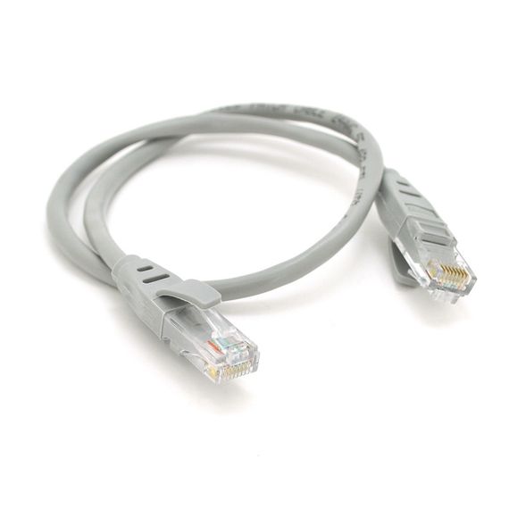 Патч-корд литой VEGGIEG,CCA,UTP,RJ45,Cat.5e,1m,серый