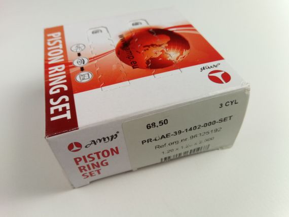 Кільця AMP Matiz 68,50 0.8 стандарт (PR-DAE-39-1402-000-SET) 1,2x1,2x2,5 (96325192) | Зображення 1