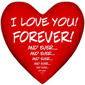 Подушка серце I love you! Forever! 37x37 см (4PS_15L075)