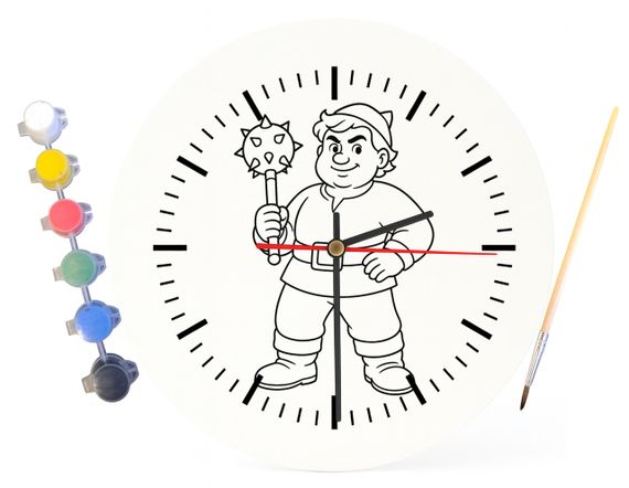 Детский набор для творчества часы-раскраска Котигорошко (по мотивам народной сказки) 30 см (Г0022) | Зображення 3