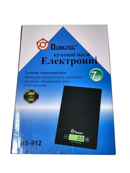 Настільні кухонні електронні ваги для зважування продуктів DOMОTEC MS-912 с дисплеєм для дому до 5кг | Зображення 4