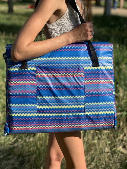 Сумка коврик трансформер пляжная 4Profi синяя18194