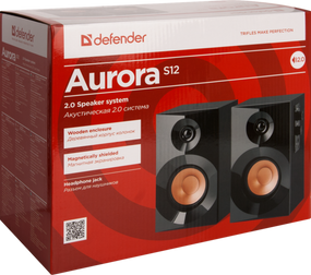 Акустика Defender 2.0 Aurora S12 12W дерево (65415) (65415)