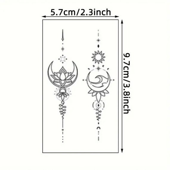 Набор детских временных тату "Черные мини №2" black-tattoo-mini-set-2-3, 30 штук по 9,5*5,5 см | Зображення 7